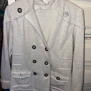 Maurice’s Light Heather Grey Peacoat